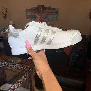 White and silver adidas